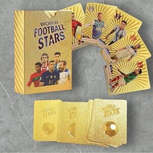 🆕2024 World Football Stars Gold Playing Cards